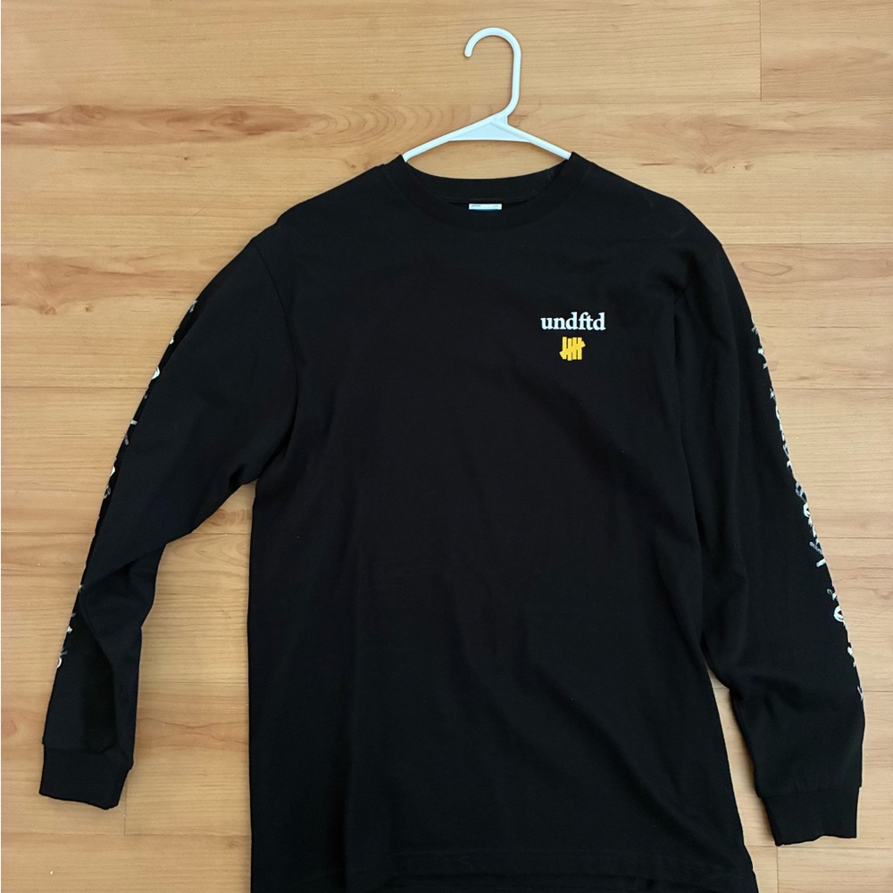 Undefeated Black and Yellow Long Sleeve Tee
